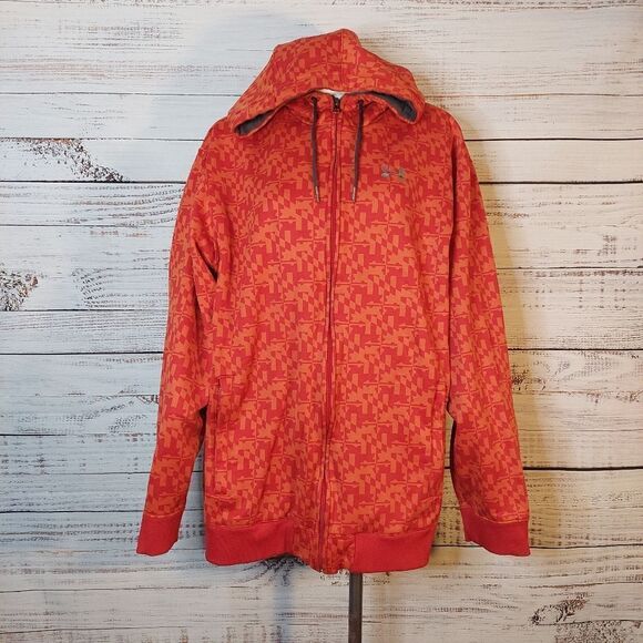 Woman's Under Armour Orange Hoodie Sweater sz Large - Picture 2 of 10